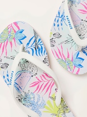FatFace White Portloe Print Flip Flop - Image 2 of 3