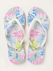 FatFace White Portloe Print Flip Flop - Image 3 of 3