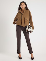 River Island Brown High Rise Sculpt Mom Jeans - Image 1 of 4