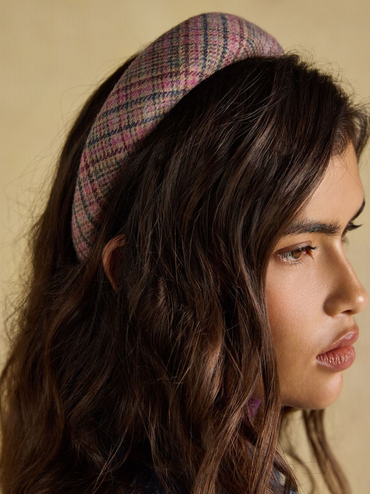 Joules Tessie Pink Tweed Headband - Image 1 of 7