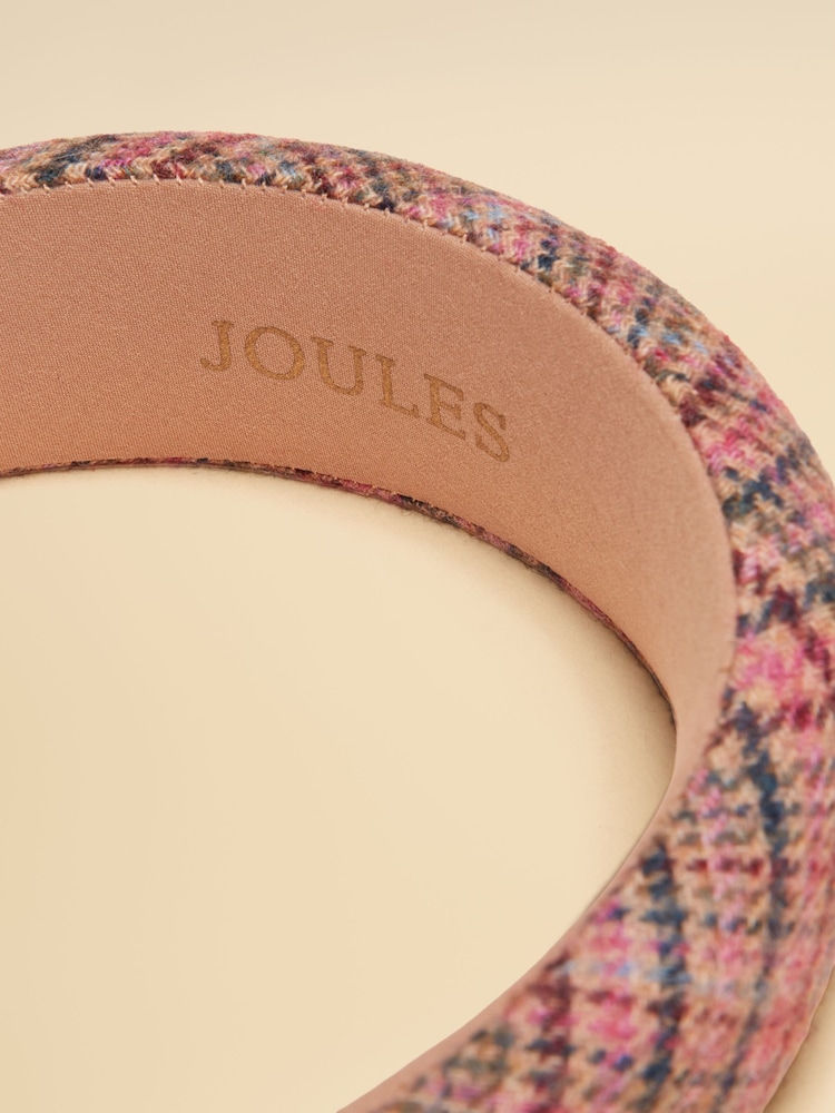Joules Tessie Pink Tweed Headband - Image 7 of 7