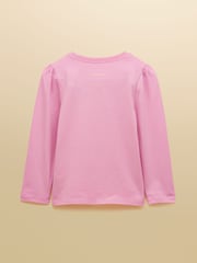 Joules Girls' Pink Applique Long Sleeve Top - Bild 2 von 5