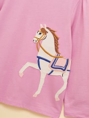 Joules Girls' Pink Applique Long Sleeve Top - Bild 3 von 5