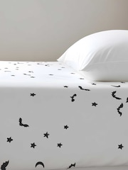 Copenhagen Home White Bats Fitted Sheet - Image 1 of 2