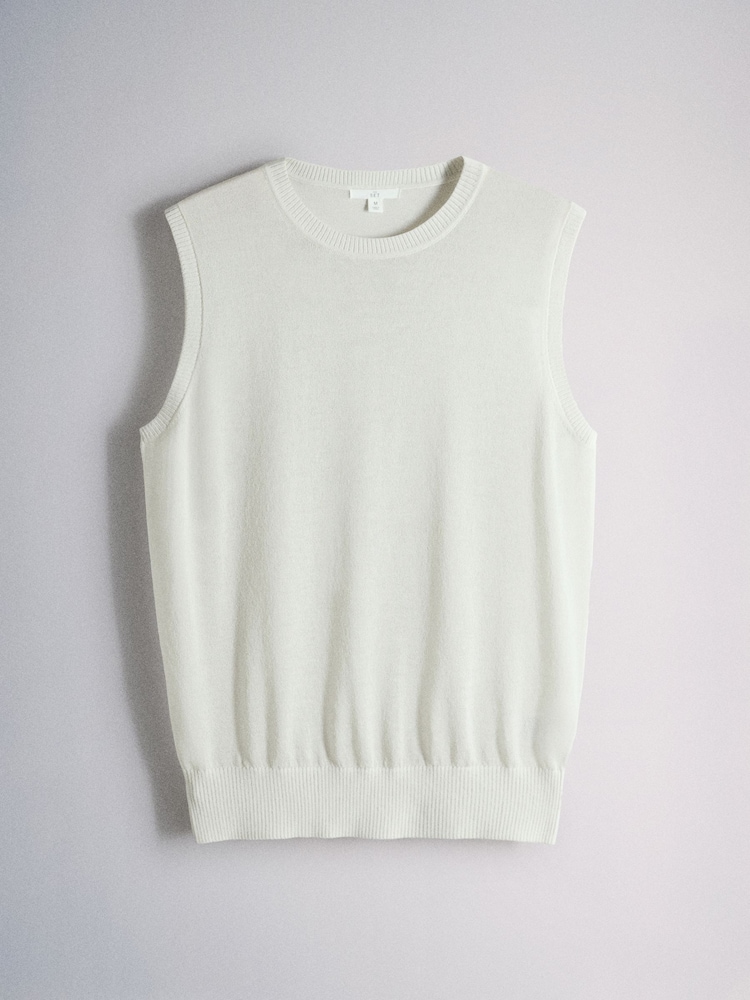 The Set 3 Pack Sheer Knitted Vests Plum/Pink/Cream - Image 2 of 6