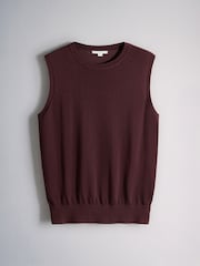 The Set 3 Pack Sheer Knitted Vests Plum/Pink/Cream - Image 4 of 6