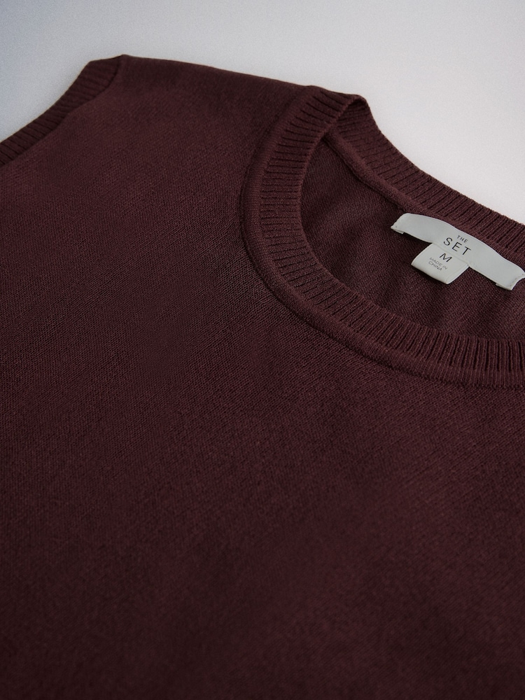 The Set 3 Pack Sheer Knitted Vests Plum/Pink/Cream - Image 6 of 6