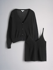 The Set Sheer Cami & Cardigan Set - Image 1 of 5