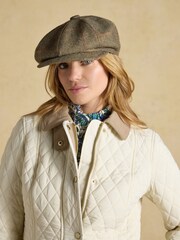 Joules Harrogate Khaki Tweed Baker Boy Cap - Image 4 of 8