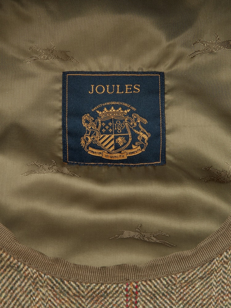 Joules Harrogate Khaki Tweed Baker Boy Cap - Image 8 of 8 Joules Harrogate Khaki Tweed Baker Boy Cap - Image 8 of 8