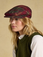Joules Ashby Berry Tweed Flat Cap - Image 1 of 7
