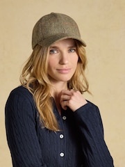 Joules Perry Khaki Tweed Baseball Cap - Image 1 of 7