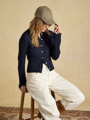 Joules Perry Khaki Tweed Baseball Cap - Image 3 of 7