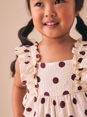 Multi Polka Dot Frill Sleeve Playsuit (3mths-7yrs) - Image 2 of 4