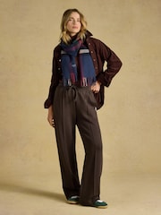 Joules Langtree Navy & Red Check Scarf - Image 4 of 6