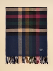 Joules Langtree Navy & Red Check Scarf - Image 5 of 6
