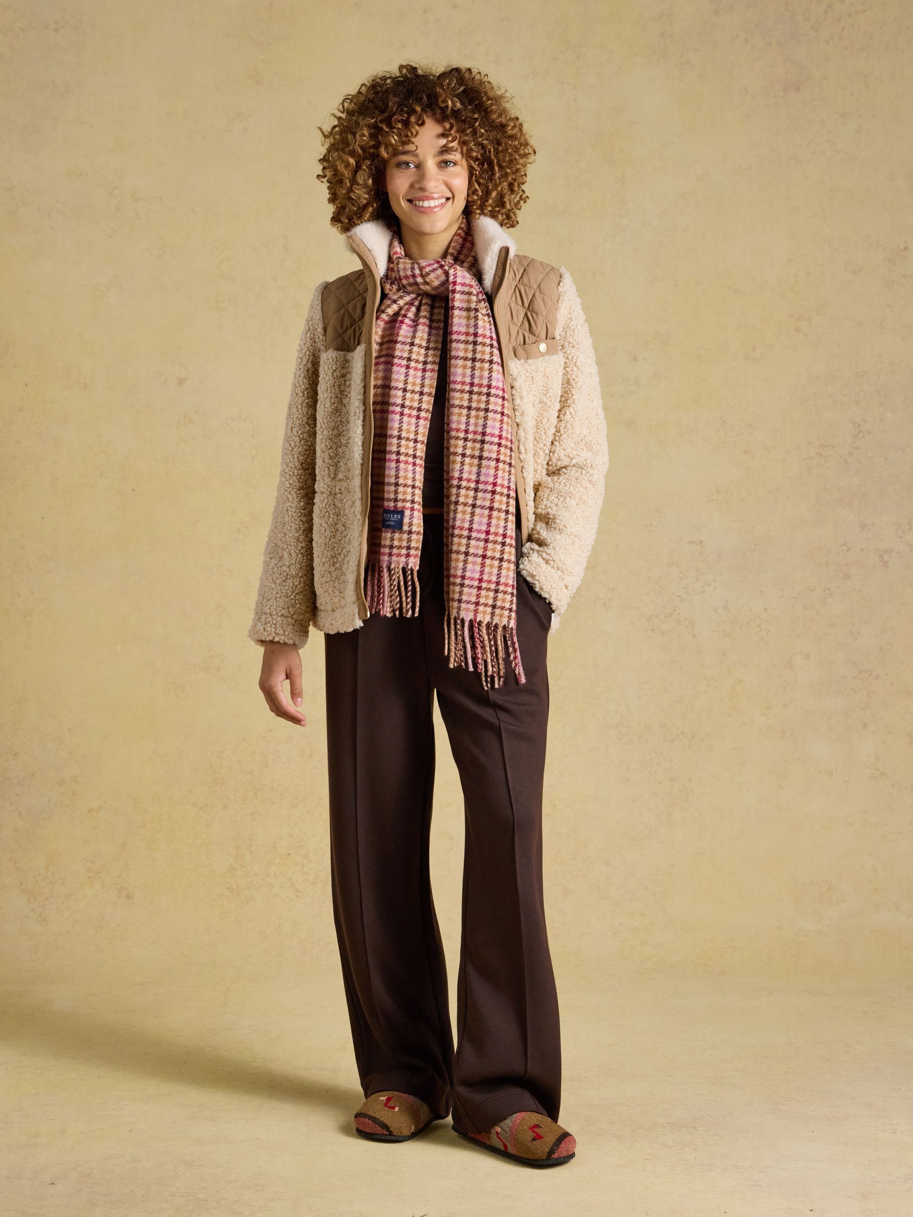 Buy Berry Houndstooth - Joules Langtree Scarf from Next Germany