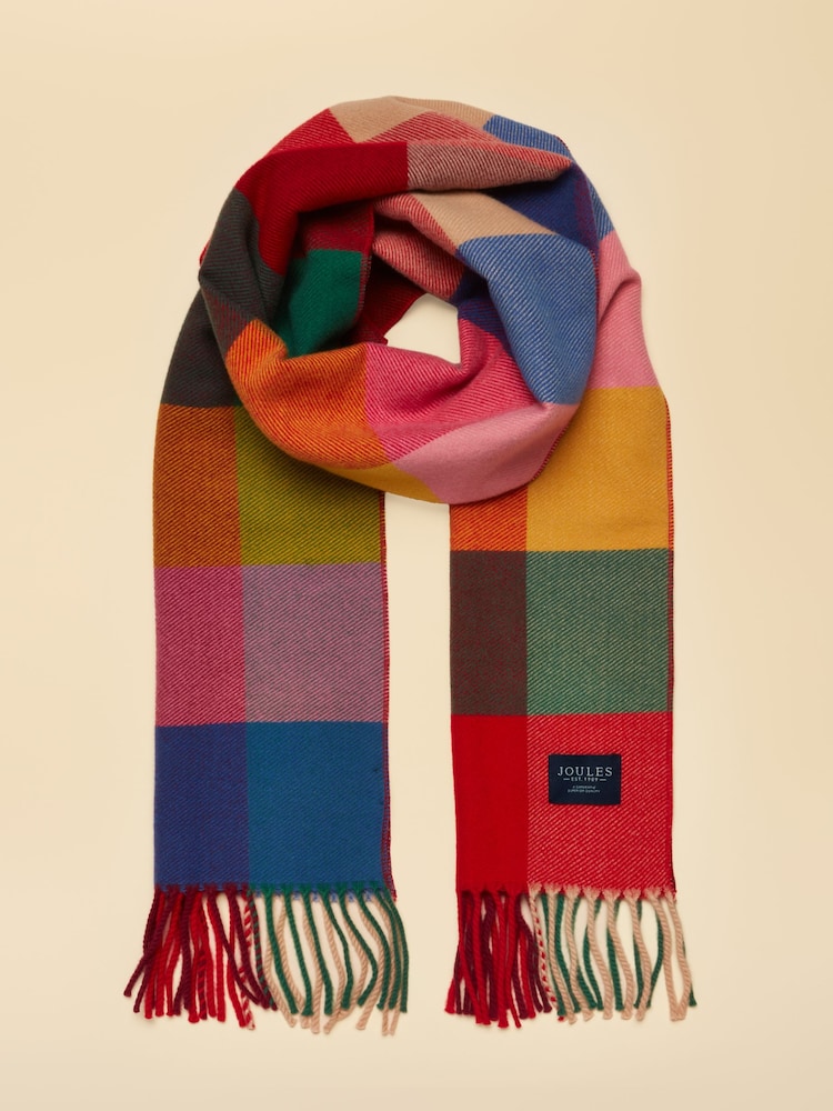 Joules Langtree Bright Gingham Scarf - Image 1 of 8 Joules Langtree Bright Gingham Scarf - Image 1 of 8