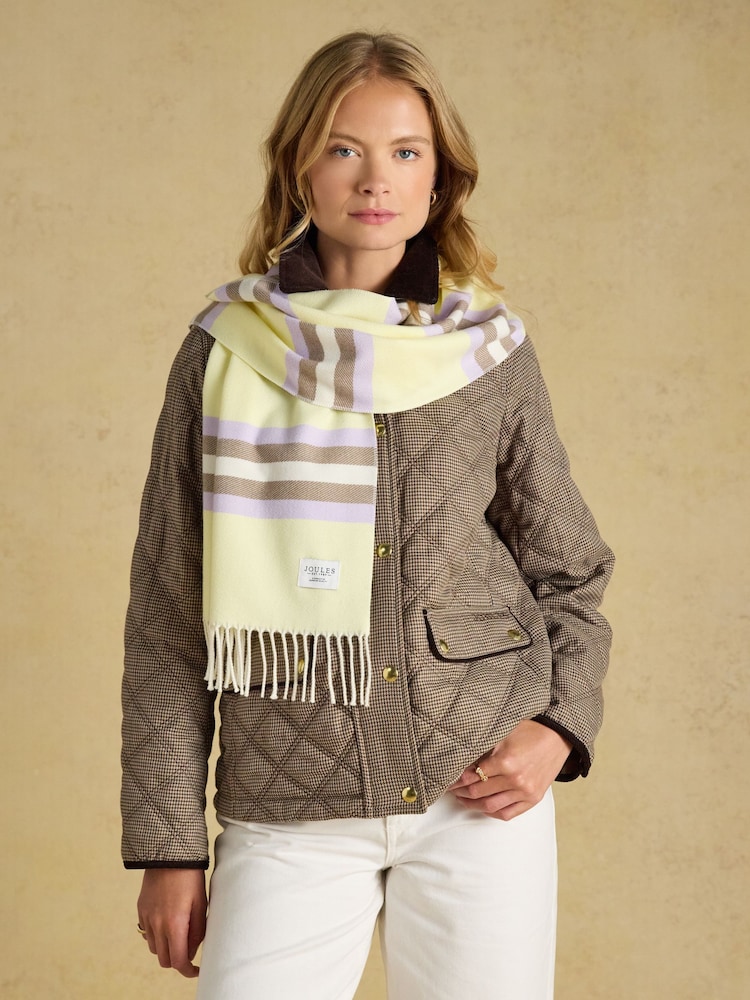 Yellow & Lilac Stripe - Joules Langtree Schal - Bild 1 von 6