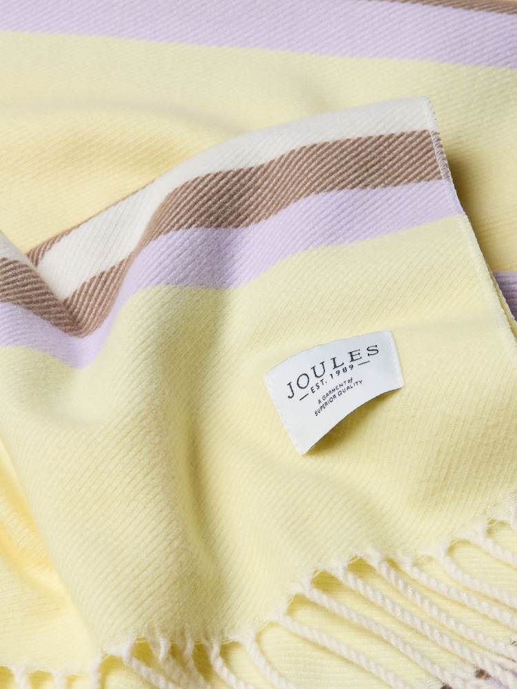 Yellow & Lilac Stripe - Joules Langtree Schal - Bild 6 von 6