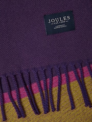 Joules Langtree Green & Purple Stripe Scarf - Image 3 of 3
