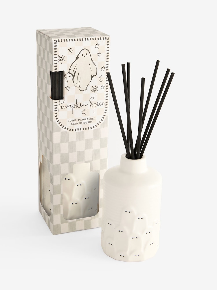 Pumpkin Spice Halloween Ghost Ceramic 100ml Reed Diffuser - Image 3 of 3 Pumpkin Spice Halloween Ghost Ceramic 100ml Reed Diffuser - Image 3 of 3