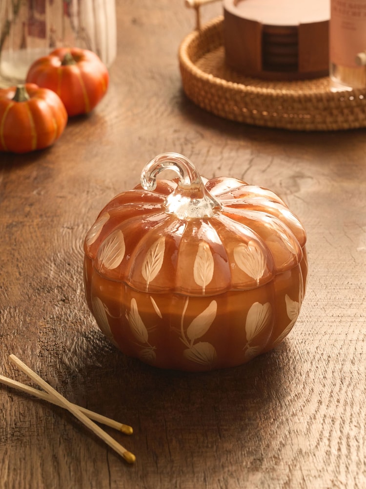 Pumpkin Spice Orange 4 Wick Candle - Image 2 of 3 Pumpkin Spice Orange 4 Wick Candle - Image 2 of 3