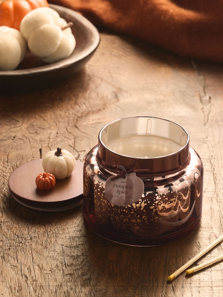 Pumpkin Spice Orange Jar Candle - Image 2 of 4