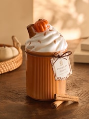 Pumpkin Spice Latte Orange Decorative Gourmand Ceramic Candle - Image 1 of 4