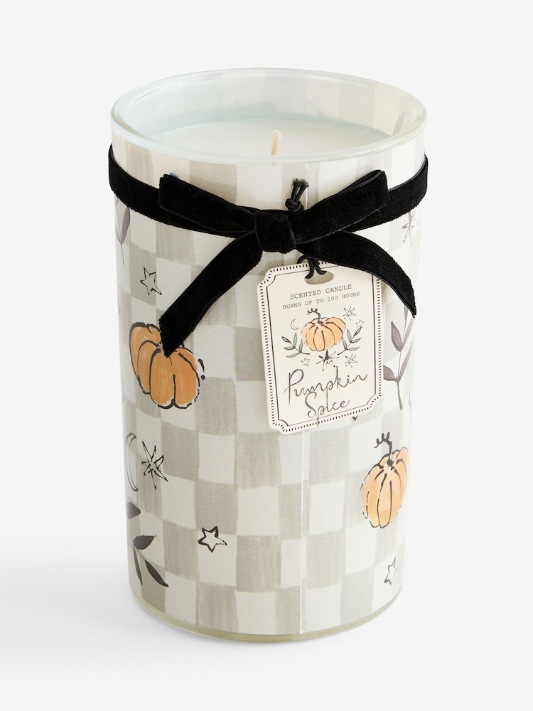 Pumpkin Spice Halloween Ghost Pillar Candle - Image 6 of 6 Pumpkin Spice Halloween Ghost Pillar Candle - Image 6 of 6