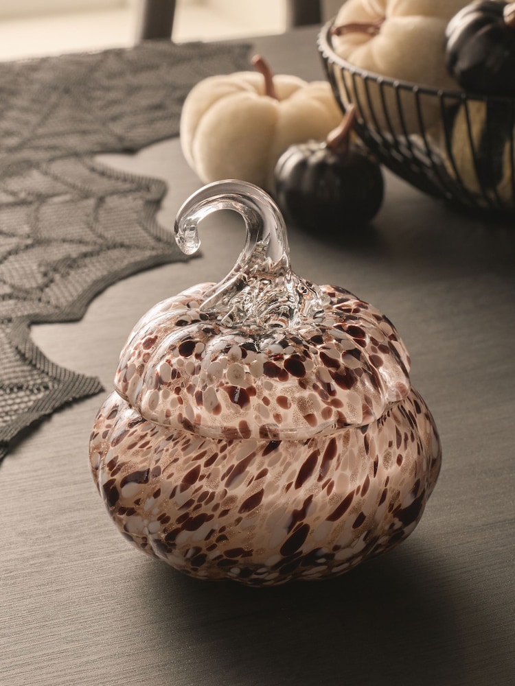 Pumpkin Spice Halloween Monochrome 1 Wick Confetti Candle - Image 2 of 2 Pumpkin Spice Halloween Monochrome 1 Wick Confetti Candle - Image 2 of 2