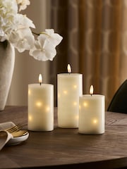 Set of 3 Ivory Twinkle LED Candle - Image 1 of 6