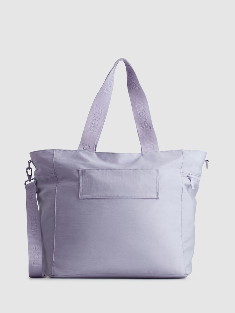 Nere Purple Bondi Nylon Large Tote Bag - Image 2 of 4