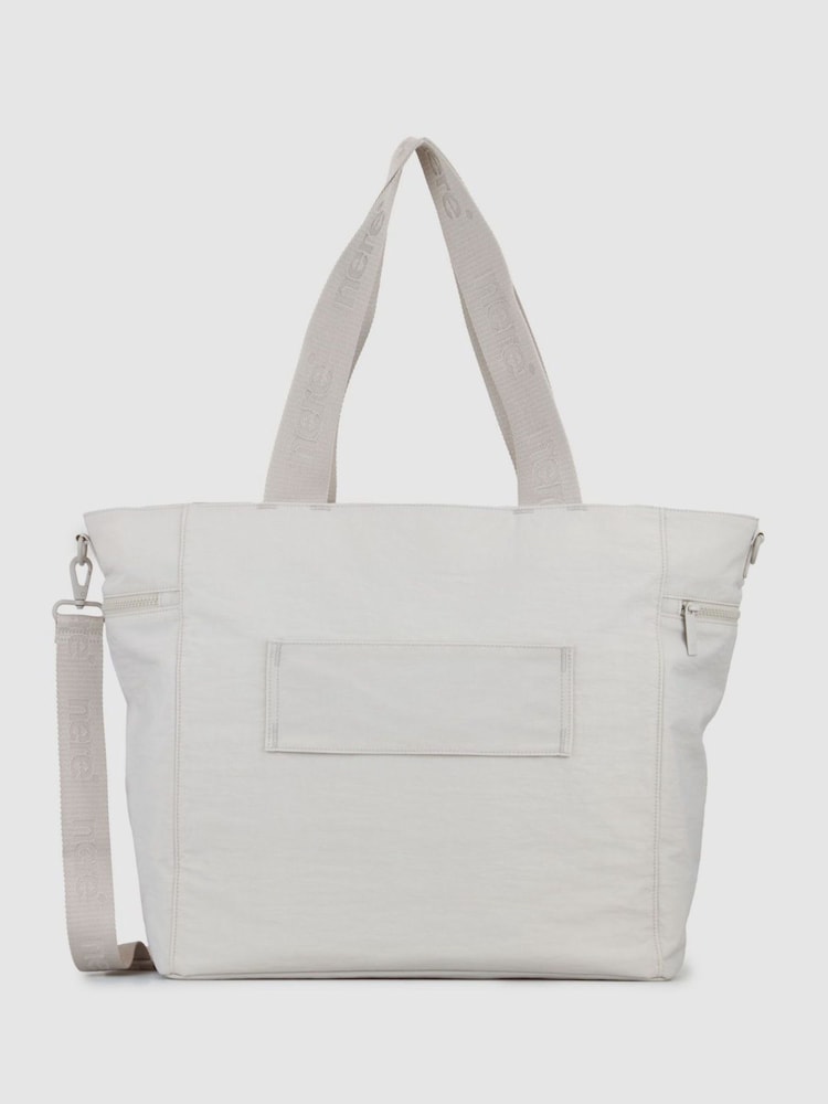 Nere White Bondi Nylon Large Tote Bag - Image 2 of 4
