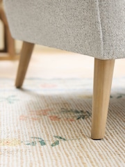 Chunky Marl Oyster Natural Pendry Large Highback Armchair - Image 2 of 9