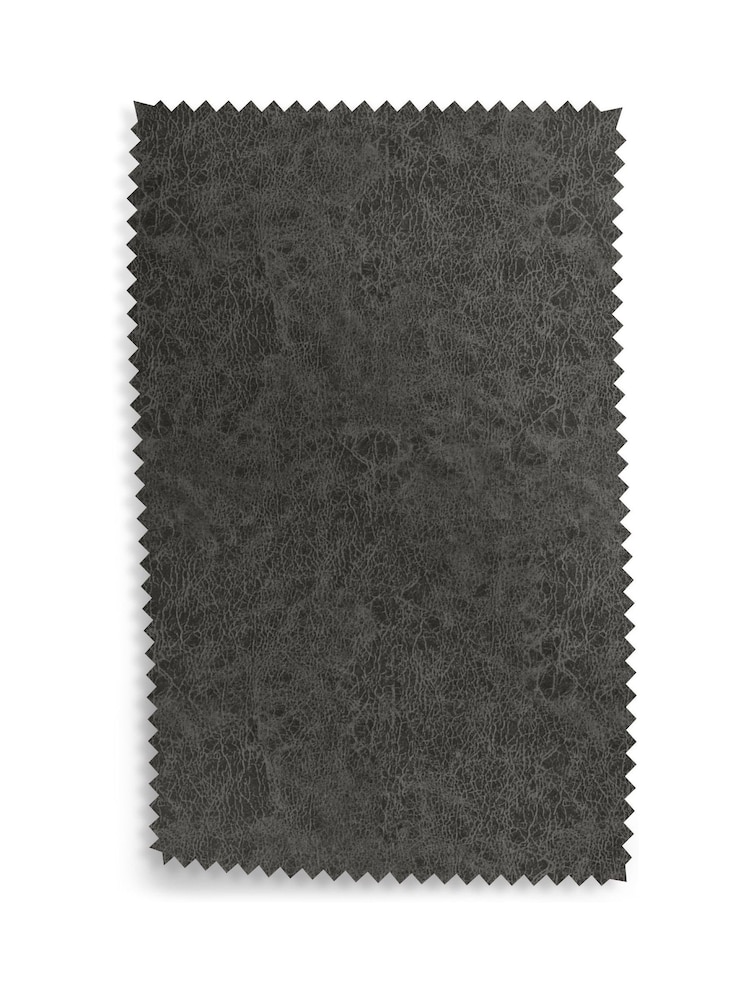 Monza Faux Leather Bark Grey Soft Linen Look Mila 2 Seater Small Sofa In A Box - Image 10 of 10