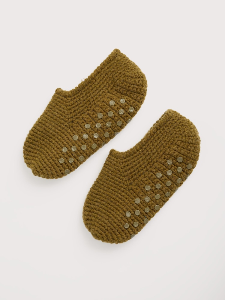 Seasalt Cornwall Green Quiet Room Slipper Socks - Image 1 of 2 Seasalt Cornwall Green Quiet Room Slipper Socks - Image 1 of 2
