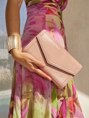 Lipsy Nude Envelope Clutch Bag - Image 1 of 6