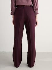 Seasalt Cornwall Purple Lowena Wool Blend Straight Leg Suit Trousers - Image 3 of 5