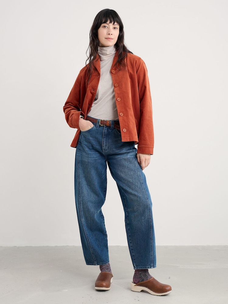 Seasalt Cornwall Orange Brightwork Cut Cord Jacket - Image 2 of 5