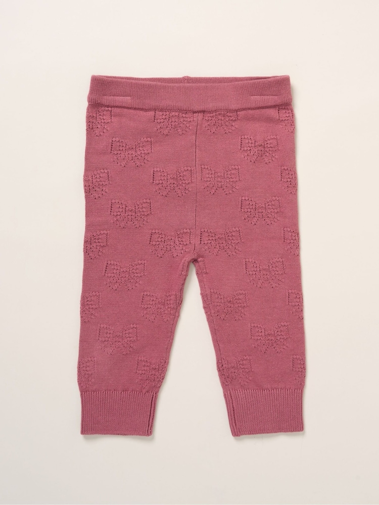 Rock-A-Bye Baby Boutique Pink Baby Knit Cardigan and Leggings Set - Image 5 of 5