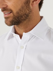Skopes White Tailored Fit Luxury Cotton Formal Tailored Fit Twill Shirt - Image 3 of 5