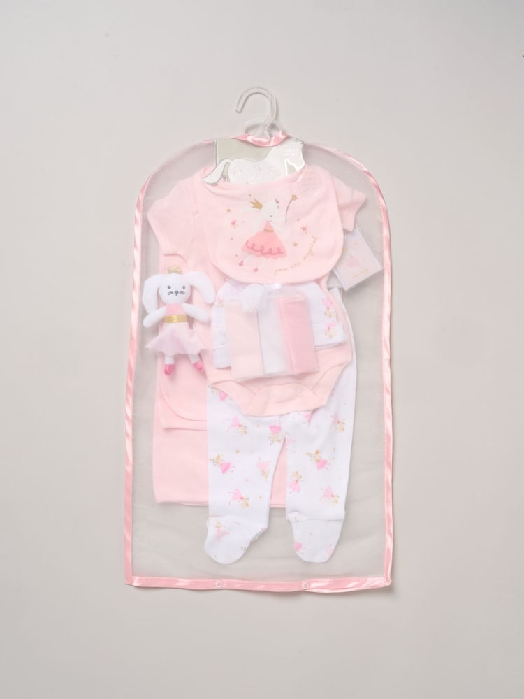Rock-A-Bye Baby Boutique Blush Pink Cotton Baby Gift Set 10 Piece - Image 2 of 6 Rock-A-Bye Baby Boutique Blush Pink Cotton Baby Gift Set 10 Piece - Image 2 of 6