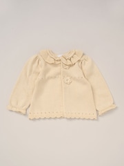 Rock-A-Bye Baby Boutique Baby Knit White Cardigan and Leggings Set - Image 3 of 5