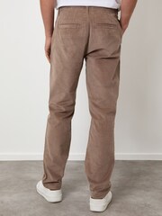 Threadbare Brown Straight Leg Stretch Corduroy Trousers - Image 2 of 4
