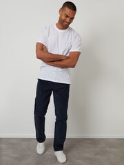 Threadbare Blue Straight Leg Stretch Corduroy Trousers - Image 3 of 4