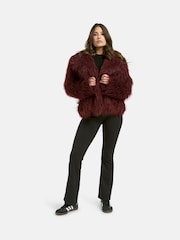 Smith & Soul Red Faux Fur Jacket - Image 3 of 6