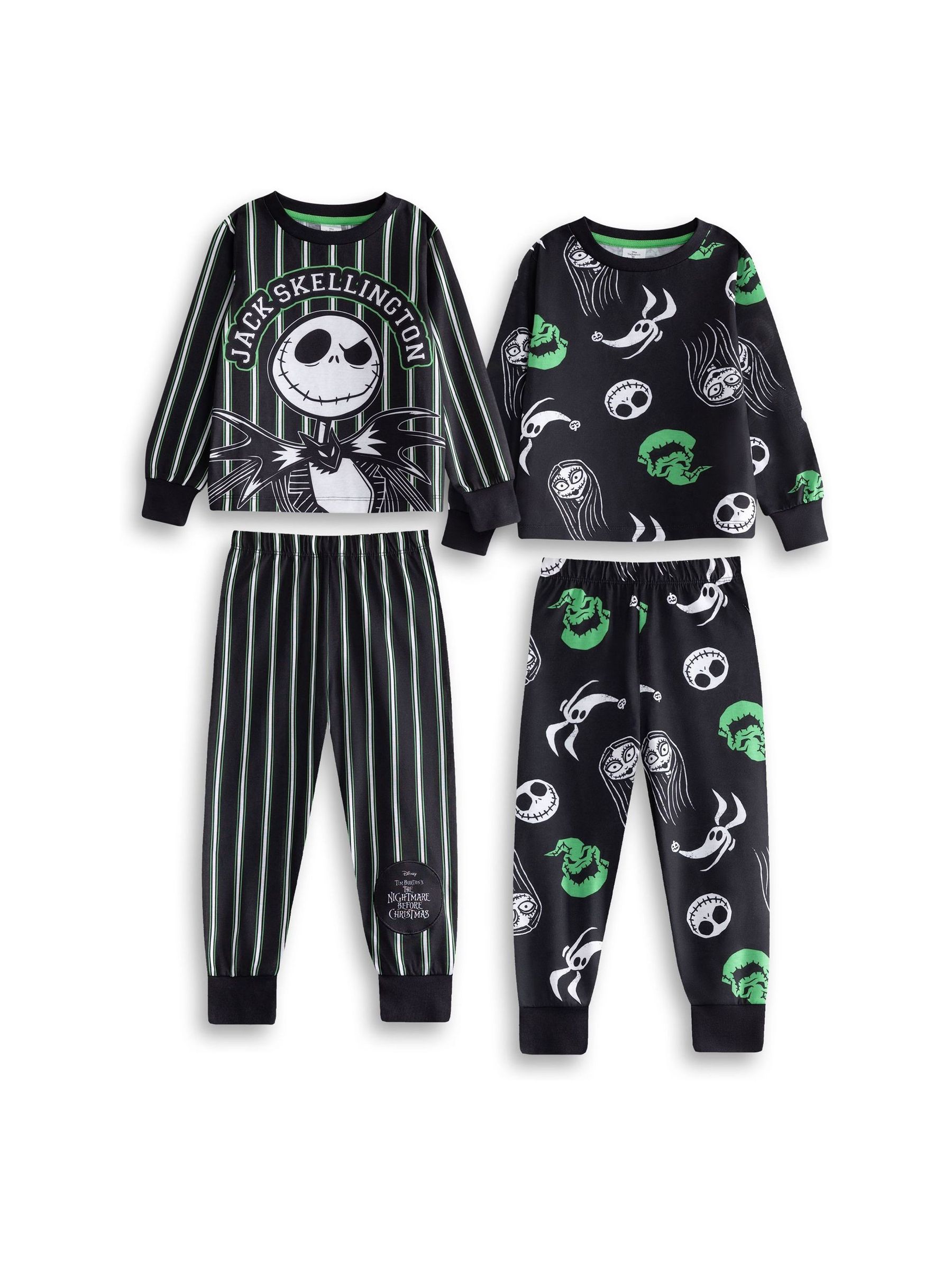 Disney Unisex Black Multi-Pack Of 2 Long Sleeve Long Leg Pyjama Set | | Official | Size: 13-14 Years - Image 5