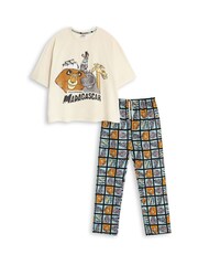 Vanilla Underground Brown Disney Madagascar 100% Cotton Short Sleeve Long Leg Pyjamas Set - Image 1 of 6
