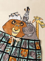 Vanilla Underground Brown Disney Madagascar 100% Cotton Short Sleeve Long Leg Pyjamas Set - Image 6 of 6